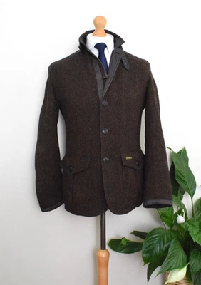 BARBOUR Walnut Tweed Lutz Jacket Size Small 36/38 Barkston Fleece Lined 46/48 - Image 1 of 4