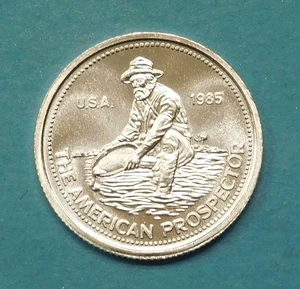 Lingotes artísticos fraccionarios de plata Engelhard Prospector 1985 1/10 OZ - raros - Imagen 1 de 2