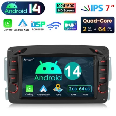 Autoradio Android 14 per Mercedes Benz CLK W209 W203 W463 W168 GPS Navi CarPlay