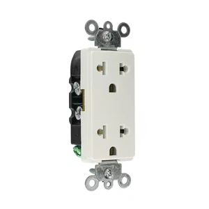 Decora 15 Amp 125/250 V Europlug Duplex Outlet/Receptacle, White (1-Pack) 5825-W - Imagen 1 de 12