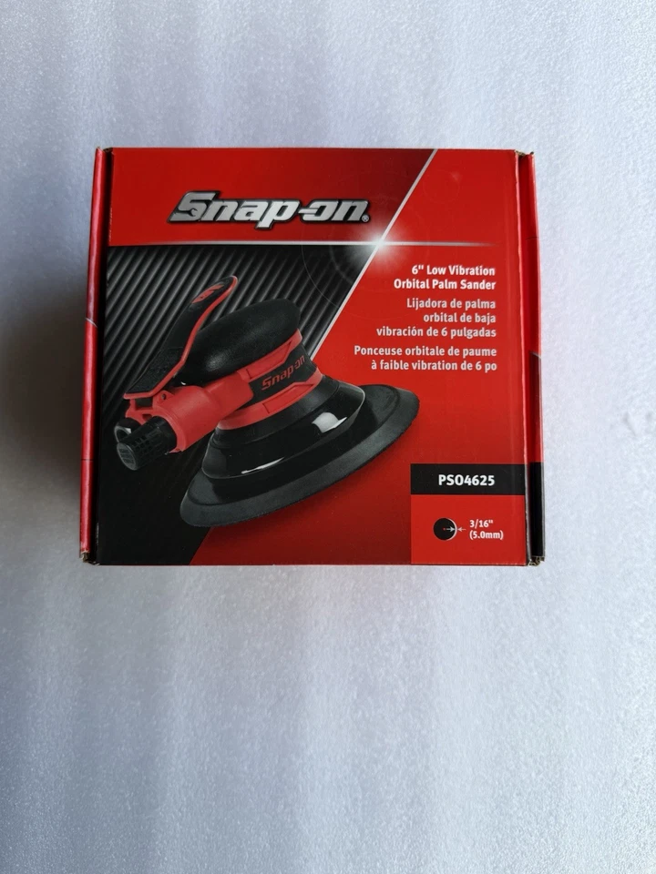 Snap-on Low Vibration 6" Orbital Palm Air Sander PSO4625