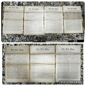 Carlisle PA Indian School 7 Issues "The Red Man" Newspapers 1891-1892 - Picture 1 of 16