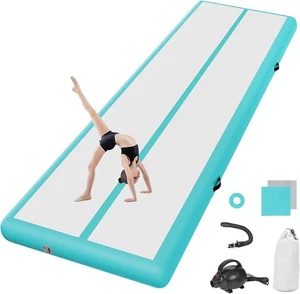 airtrack matte mit elektrischer Luftpumpe 10cm hoch 3 M Tumbling Matten Aufblasb - Bild 1 von 3