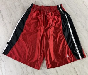 Pantaloncini da basket vintage Y2K Air Jordan Dazzle da uomo grandi rossi lucidi setosi - Foto 1 di 3