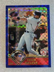 T12 TODD WALKER 2003 Topps Chrome X-FRACTOR XFRACTOR REFRACTOR 18/25 RED SOX - Picture 1 of 2