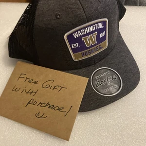 Zephyr Washington Huskies Logo Cap Stretch Flex Large weiß mit Sweatshirt - Bild 1 von 13