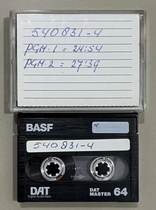 Bryan Adams - Unplugged DAT Production Master Digital Audio Tape Cassette Rare - Picture 1 of 1