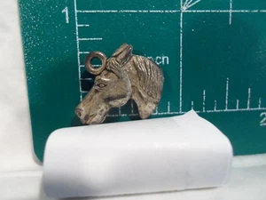 VTG Antique Cracker Jack Charms Toy Premium Prizes Metal Silver Tone Horse Head - Picture 1 of 2