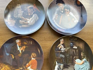 4 plates MUSIC MAKER~ SHIP BUILDER~ TYCOON~ THE STORYTELLER COA  Norman Rockwell - Picture 1 of 23