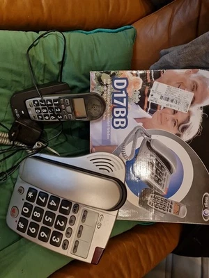 Senioren  Telefon mit Großen Tasten mit Funktelefon D17BB Mega - Bild 1 von 3