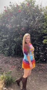 Liquid Blue 🧿 Jimi Hendrix Axis Bold As Love Tie Dye T-Shirt Size Large 2XL - Picture 1 of 5