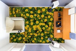 3D Small Yellow Flower G528 Floor WallPaper Murals Wall Print Decal AJ Coco 2024 - Picture 1 of 5