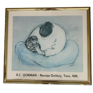 Rare RC Gorman Benita Gallery professionally framed print 27x24 Signed 1980 - Picture 1 of 10