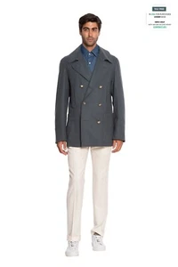 1800 € BOGLIOLI Doppelreihiger Blauer Peacoat Wollkaschmir 38 US / 48 EU - Bild 1 von 7