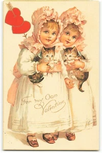 For my Own Valentine Two Of Each VTG Postcard SK2. - Picture 1 of 2