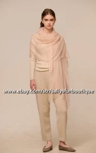 Sallys Pure Mongolian Cashmere 300s Wrap Shawl Ring Scarf Thin Soft 230 * 100 cm - Picture 1 of 160