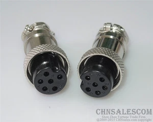 2 pcs 6 Pin GX16-6P Plug Connector of Welding Machine Control Line Fast Joint - Picture 1 of 3