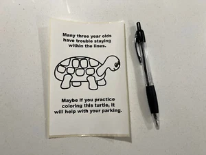 Stickers for bad parkers X 20 "Parking Turtle” - Picture 1 of 1