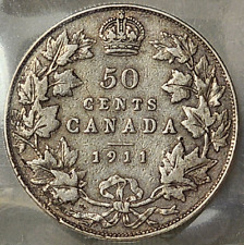 CANADA GEORGE V 50 CENTS 1911 - ICCS VG10