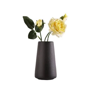 Ceramic Vase - Small Black Vase, Simple Vase for Flowers Plants, Modern Minim... - Picture 1 of 8