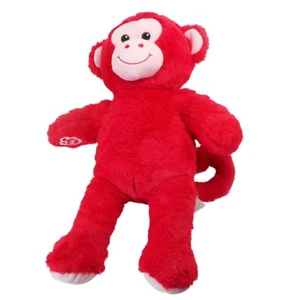 Build a Bear Monkey Plush Valentine Heart Nose Red 16" BAB Cute Fluffy - Picture 1 of 10