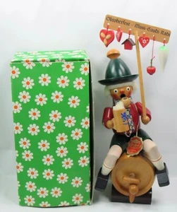 SIGNED Steinbach Musical Smoker Nutcracker Oktoberfester Beer Barrel Rider S806 - Picture 1 of 24