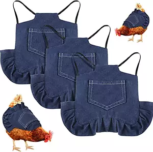 Chicken Saddles, 3 Pack Hen Apron with Elastic Strap Poultry Feather Protector F - Picture 1 of 5