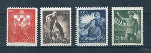Frente Laboral Croacia 1944. Inscr 'D.R.S.' juego completo de sellos. MNH. Sg 135-138 - Imagen 1 de 2
