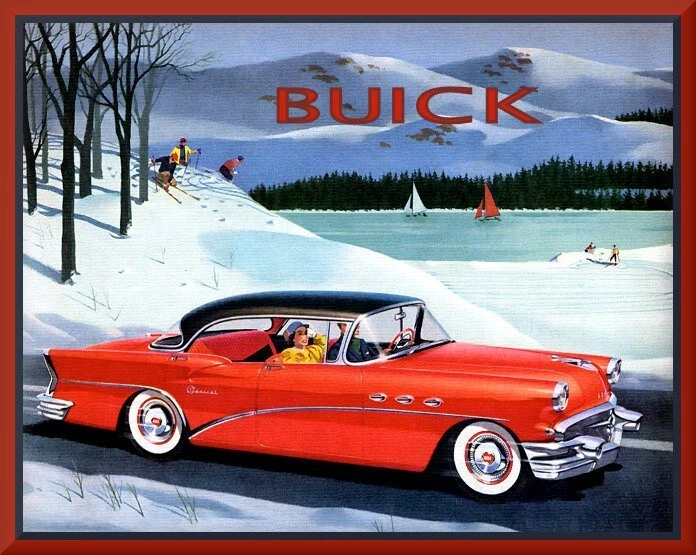 1956 Buick Special 4 door Hardtop Red Toolbox / Refrigerator Magnet, TOP QUALITY - Image 1 of 1