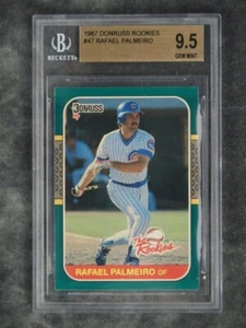 BGS 9.5 Rafael Palmeiro 1987 Donruss Rookies #47 ROOKIE Graded Baseball Card - Picture 1 of 2