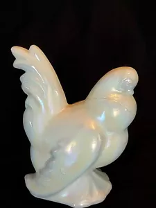 ULTRA RARE! IG Heisey by Imperial White CARNIVAL Milk Glass Hen--ONLY 3 MADE - Picture 1 of 11