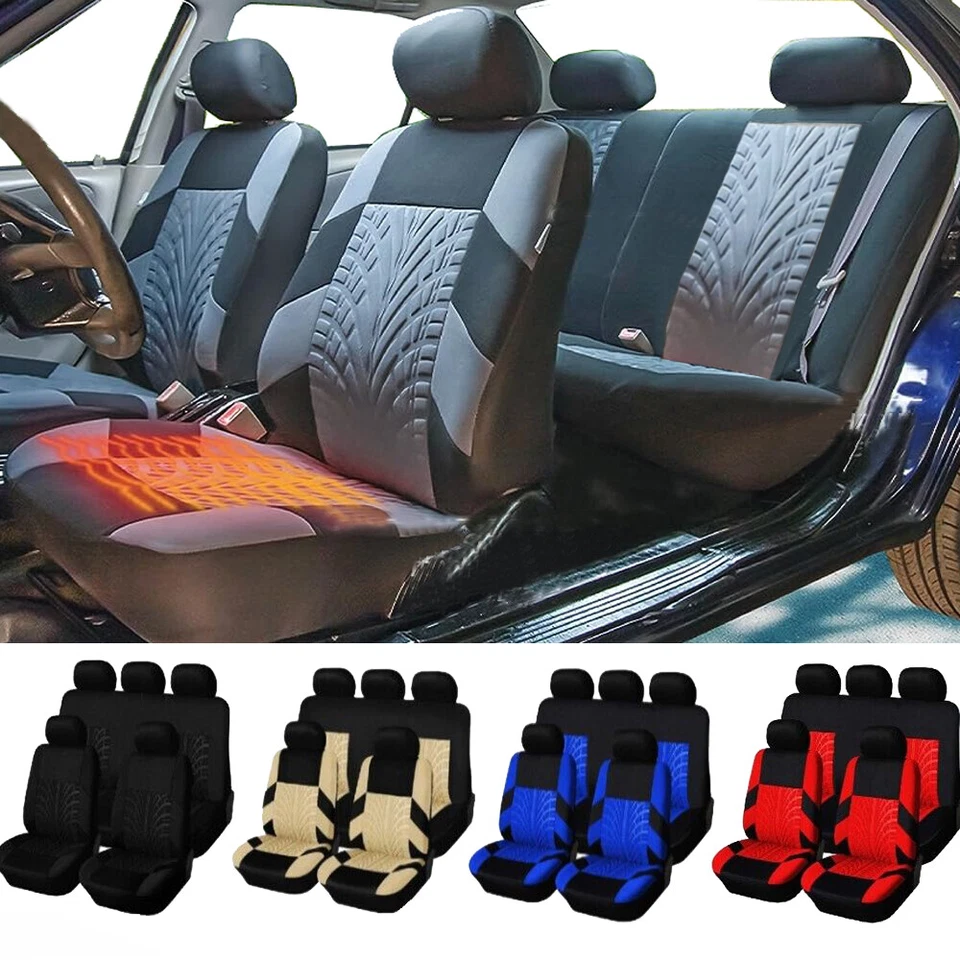 For Ford Car 5 Seat Covers Premium Cloth Front & Rear Full Set Protector Pad Mat Foto 1 de 4