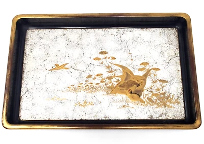 Japanese Early 20th Century Eggshell Lacquer Tray Late Meiji or Taisho Period - Image 1 of 4