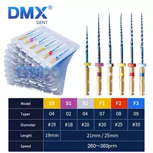 Endo dentale rotante PT-Blue NITI canale radicolare lime endodontiche coniche SX-F3 21/25MM - Foto 1 di 35