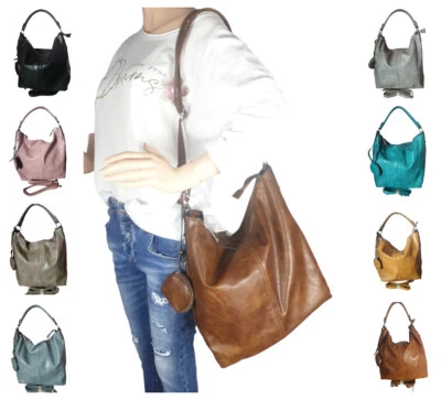 Paolo Bags Damen Tasche Shopper Hobo Bag Beuteltasche  Umhängetasche groß - Bild 1 von 2