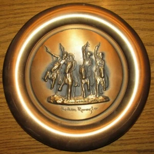 1979 Coming Through the Rye Frederic Remington Brass Decorative Plate - Picture 1 of 2