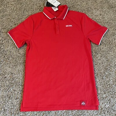 Nuevo Ohio State Buckeyes Nike Dri-Fit Polo Para Hombres Rojo Camisa de Golf Lateral Talla S Foto 1 de 4