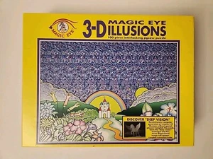 Vintage Ceaco Puzzle Magic Eye 3-D Illusions Deep Vision Castle 100 Piece New - Picture 1 of 2