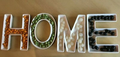 Large Home or Love Snack Dishes Each Letter W 15 cm x H 20 cm x D 3.5 cm approx - Image 1 of 3