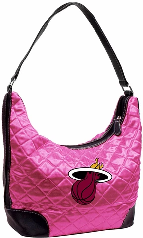New MIAMI HEAT Pink Quilted Hobo Bag PURSE NBA Basketball NWT Free Shipping ! Cover