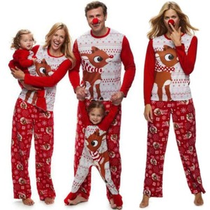 Herren M/ädchen Damen Jungen URMOSTIN Weihnachten Schlafanzug Familie Pyjama Set Zweiteilige Langarm Weihnachten Nachtw/äsche Nachthemd Karierte Homewear Pyjama Outfits Set f/ür Kinder