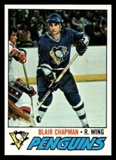 1977 Topps #174 Blair Chapman Pittsburgh Penguins  Hockey card