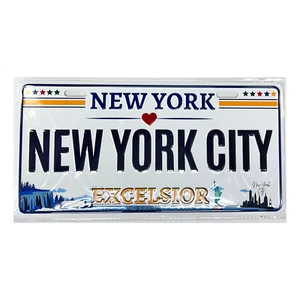 NEW YORK CITY: NEW YORK Geschenk Souvenir Nummernschild für Auto LKW, Haus, Tourist - Bild 1 von 1