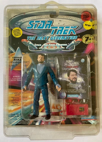 STAR TREK The Next Generation CMDR. RIKER AS MALCORIAN FIGURE (Playmates, 1994) Cover