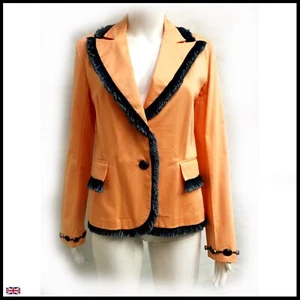 classica giacca blazer donna ufficio formale comode frange ricamate strass - Foto 1 di 24
