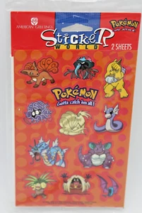 VNTG '99 Pokemon Stickers Sticker World American Greetings Dratini Hypno Vulpix - Picture 1 of 6