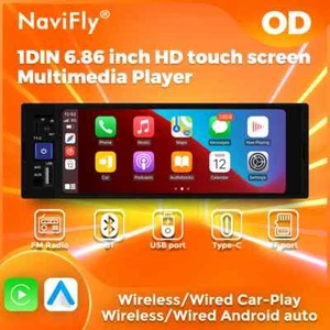 Universal HD Touch Screen Car Multimedia Video Player Carplay Android Auto BT SD - Picture 1 of 30