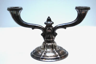 Silberleuchter 830er Silber 2 armig Kerzenleuchter um 1920 - Bild 1 von 4
