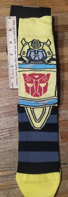 Loot Crate Lootwear Transformers Autobots Bumblebee Crew Socks Size 6-12 - Image 1 of 3