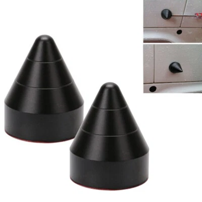 2 peças protetor de para-choque traseiro dianteiro automático para carro anti colisão prego preto - Imagem 1 de 4